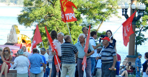 Марш против ухудшения социально-экономического положения жителей Волгоградской области. Волгоград, 24 июля 2015 г. Фото Татьяны Филимоновой для "Кавказского узла"