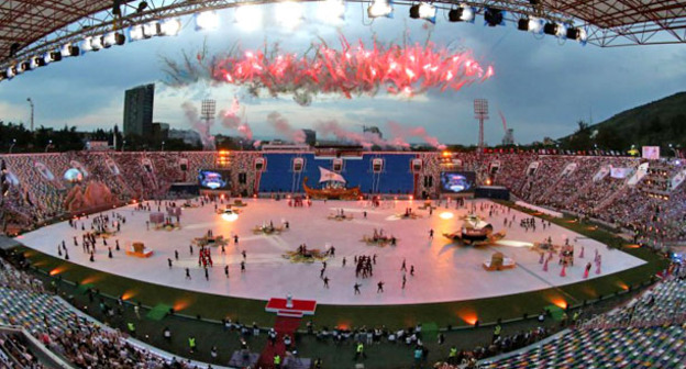 Открытие Европейского юношеского Олимпийского летнего фестиваля. Тбилиси, 27 июля 2015 г. Фото www.newsgeorgia.ge