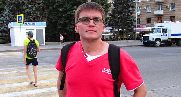 Активист Международного союза анархистов Борис Стихин. Фото Вячеслава Ященко для "Кавказского узла"