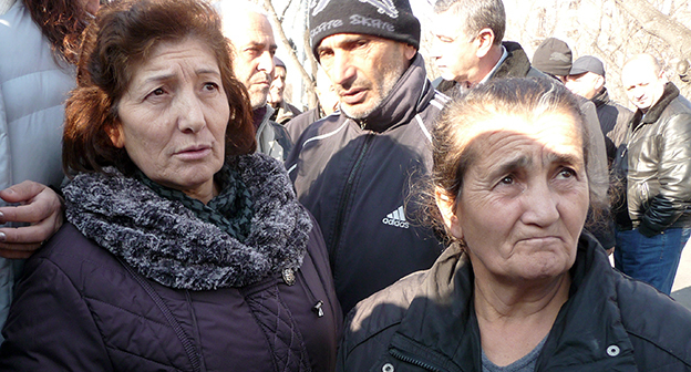 Акция протеста работников компании "Чистота-Центр". Ереван, 26 декабря 2014 г. Фото Армине Мартиросян для "Кавказского узла"