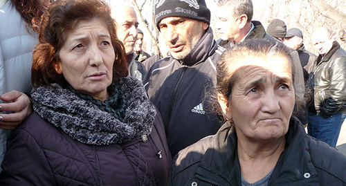 Акция протеста работников компании "Чистота-Центр". Ереван, 26 декабря 2014 г. Фото Армине Мартиросян для "Кавказского узла"