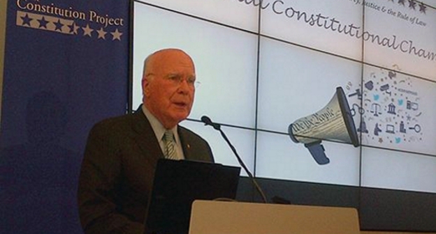 Сенатор США Патрик Лихи. 23 апреля 2015 года. Фото: Twitter.com/SenatorLeahy