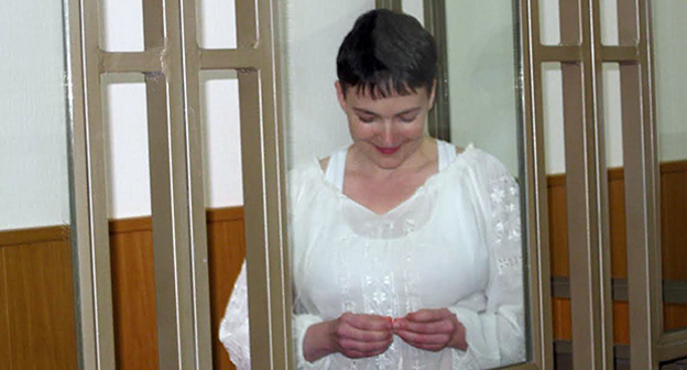 Надежда Савченко в здании городского суда Донецка. Фото Константина Волгина для "Кавказского узла"