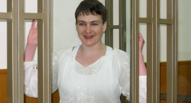 Надежда Савченко в здании городского суда Донецка. 30 сентября 2015 г. Фото Константина Волгина для "Кавказского узла"