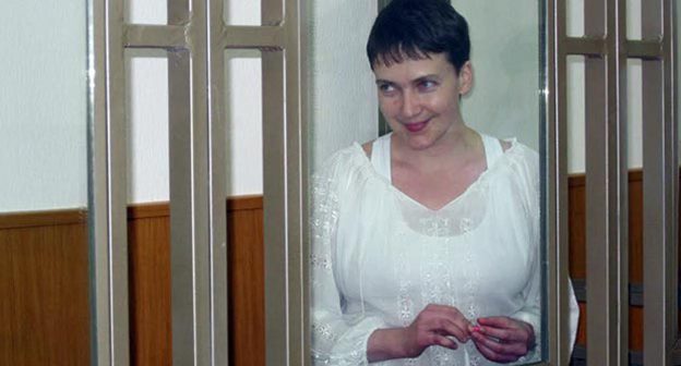 Надежда Савченко в здании городского суда Донецка. Фото Константина Волгина для "Кавказского узла"