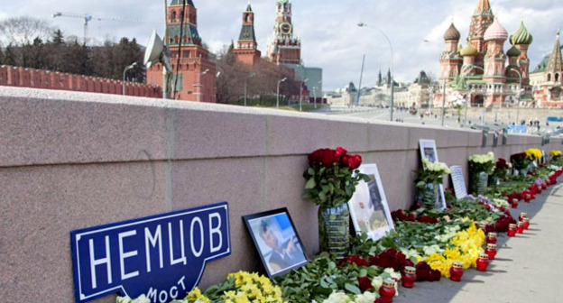 На месте убийства Бориса Немцова. Фото: Victor Golovniov (RFE/RL)