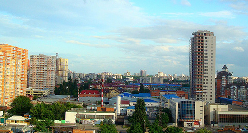 Вид на Краснодар со стороны улицы Тургенева. Фото: Elgato навсегда, https://en.wikipedia.org/wiki/Krasnodar 