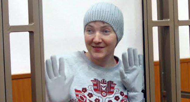 Надежда Савченко в Донецком городском суде, 27 января 2016 года.
Фото Константина Волгина для "Кавказского узла" 