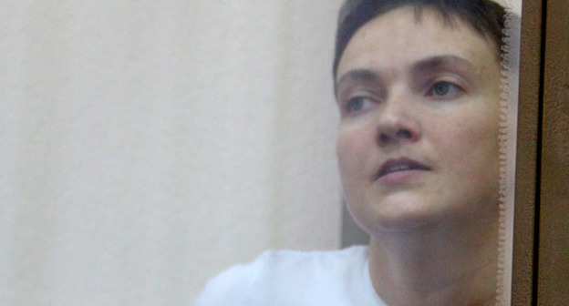 Надежда Савченко в Донецком городском суде, 2 февраля 2016 года. Фото Константина Волгина для "Кавказского узла" 
