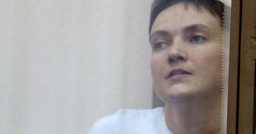 Надежда Савченко в Донецком городском суде, 2 февраля 2016 года. Фото Константина Волгина для "Кавказского узла" 
