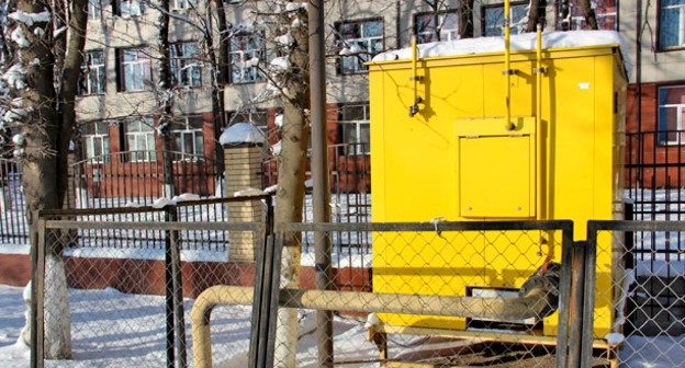 Газовый щит. Фото Магомеда Магомедова для "Кавказского узла"