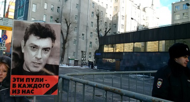 Митинг памяти Бориса Немцова. Москва, проспект Сахарова, 27 февраля 2016 года. Фото Григория Шведова для "Кавказского узла".