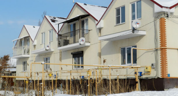 Коттеджи на улице Енотаевской в Дзержинском районе Волгограда. Фото Татьяны Филимоновой для "Кавказского узла"