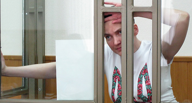 Надежда Савченко  в Донецком городском суде,
Фото Константина Волгина для "Кавказского узла"