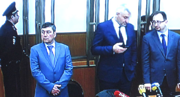 Второй день оглашения приговора Надежде Савченко, кадр с монитора видеотрансляции. 22 марта 2016 г. Фото Константина Волгина для "Кавказского узла"