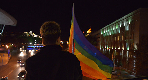 Защитник прав ЛГБТ. Фото: Flickr/ lashtsertsvadze
