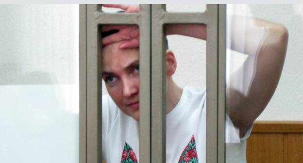 Надежда Савченко в Донецком городском суде. Фото Константина Волгина для "Кавказского узла"