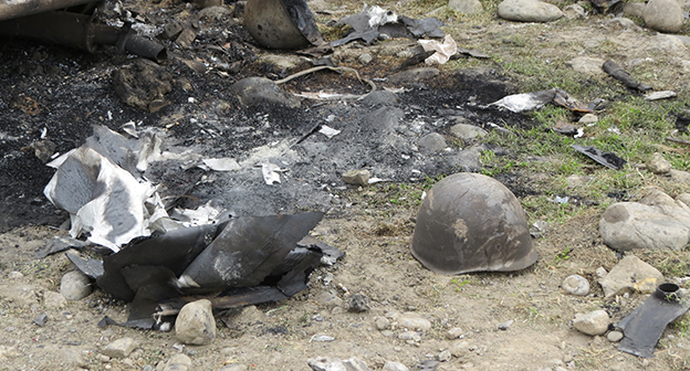 Последствия обстрела в Мартакертском районе Нагорного Карабаха, 6 апреля 2016 г. Фото Алвард Григорян для "Кавказского узла"