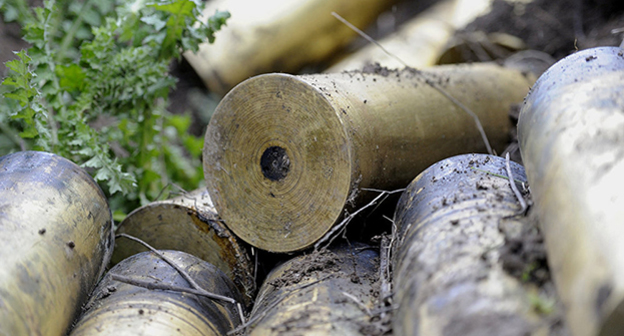 Гильзы от снарядов. Фото: © Sputnik/ Асатур Есаянц/ http://sputnikarmenia.ru/karabah/20160410/2910842.html