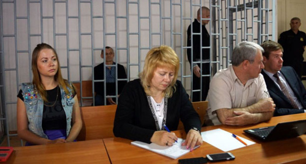 На судебном процессе по делу Николая Карпюка и Станислава Клыха в Грозном. 17 мая 2016 г. Фото: Anton Naumlyuk (RFE/RL)