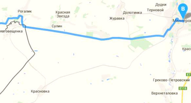 Карта автодороги в обход Украины. Фото http://www.donnews.ru/