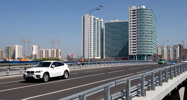 Мост, которому присвоено имя Ахмата Кадырова. Санкт-Петербург. Фото: Sputnik/Игорь Руссак