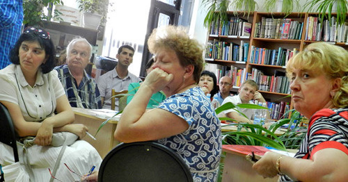 Во время доклада. Волгоград, 23 июня 2016 г. Фото Татьяны Филимоновой для "Кавказского узла"