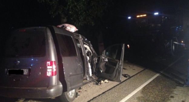 На месте ДТП на трассе в Крымском районе краснодарского края. Фото: https://23.мвд.рф