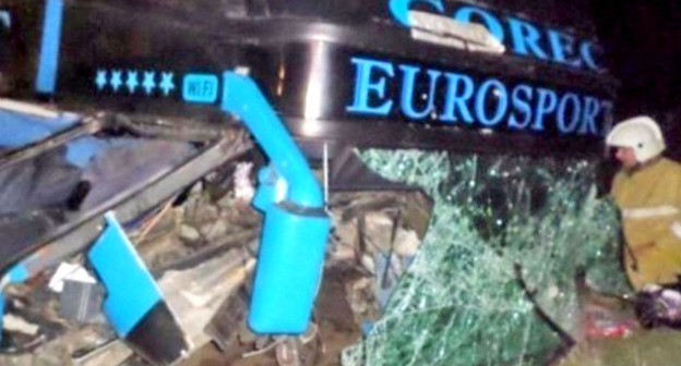 На месте ДТП в Дагестане. 13 июля 2016 г. Фото: Пресс-служба ГУ МЧС Дагестан