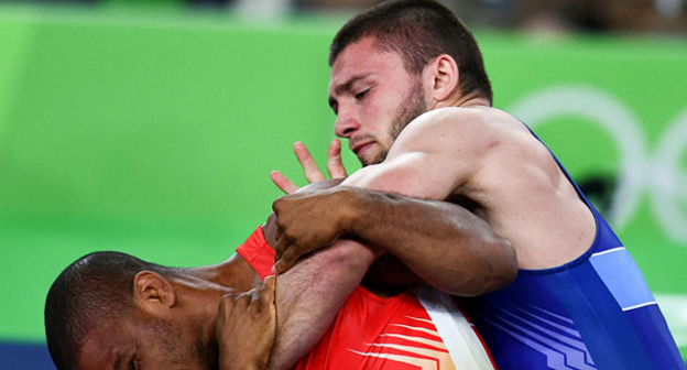 Олимпиада 2016 в Рио-де-Жанейро. Давит Чакветадзе (Россия) и Жан Беленюк (Украина). Фото: Sputnik/Александр Вильф Фото Sputnik/Александр Вильф