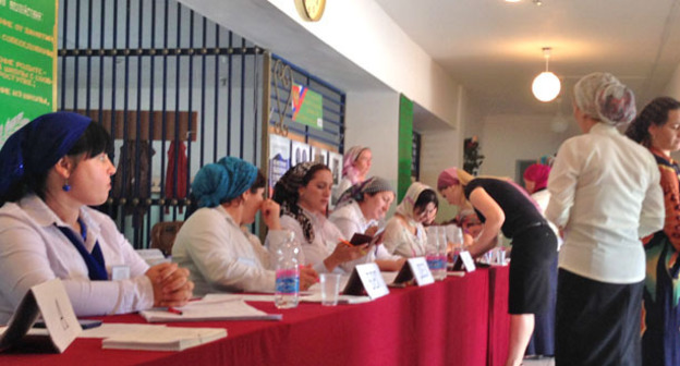 Избирательный участок. Чечня. Фото Магомеда Магомедова для "Кавказского узла"