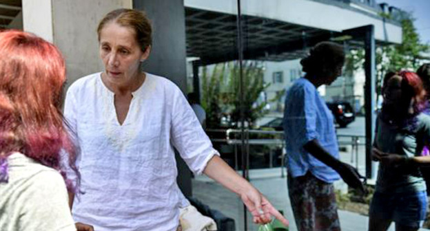 Активисты организации "Партизаны-садоводы" во время голодовки. Тбилиси, август 2016 г. Фото: Mzia Saganelidze (RFE/RL)