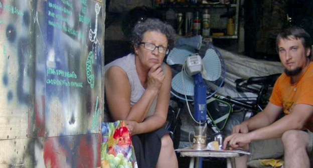 Семья Гнедко вынуждена жить в сарае. Астрахань, сентябрь 2016 г. Фото Елены Гребенюк для "Кавказского узла"