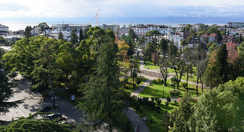 Вид на центральный парк в Сухуме. Фото: © Sputnik / Томас Тхайцук
 http://sputnik-abkhazia.ru/analytics/20151208/1016546895.html