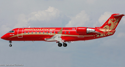 Самолёт компании "Руслайн". Фото:   Jaroslaw Trzcionkahttp://www.airlines-inform.ru/world_airlines/Rusline.html