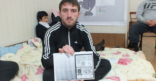 Участник голодовки Ахмед Байболатов. Махачкала, 11 октября 2016 г. Фото Патимат Махмудовой для "Кавказского узла"