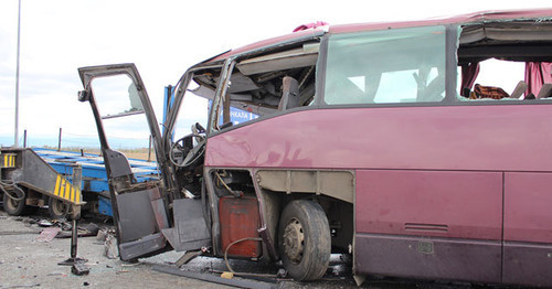 На месте ДТП автобуса Москва-Ереван. 14 октября 2016 г. Фото Эммы Марзоевой для "Кавказского узла"