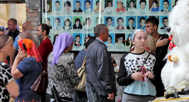 В спортивном зале школы №1 в Беслане. 3 сентября 2016 г. Фото Эммы Марзоевой для "Кавказского узла"