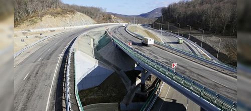Развязка на трассе М-4 "Дон" в районе Дефановки Фото © пресс-служба администрации Краснодарского края
