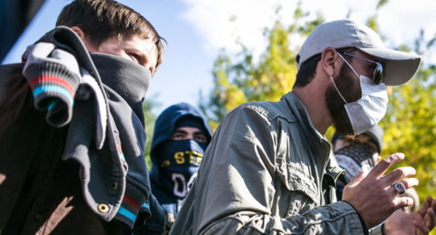 Чеченские беженцы в Бресте. Фото: RFE/RL