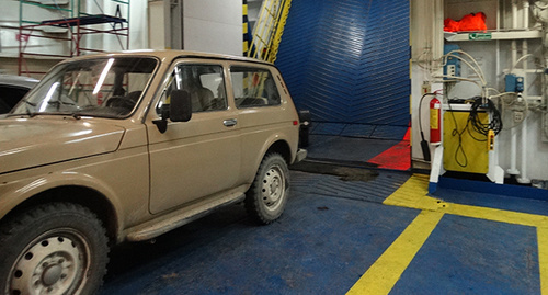 На борту парома Керченской переправы. Фото Нины Тумановой для "Кавказского узла"