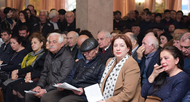 Съезд оппозиционной партии "Амцахара". Сухум. 30 ноября 2016 г. Фото: Sputnik/Томас Тхайцук