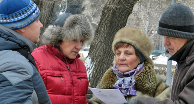 Акция "Прогулка оппозиции" в Волгограде. 18 декабря 2016 г. Фото Татьяны Филимоновой для "Кавказского узла"