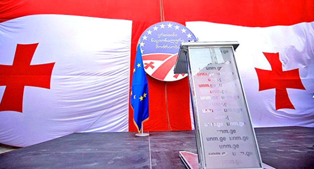 В центральном офисе "Единого национального движения". Фото: Sputnik/Alexander Imedashvili