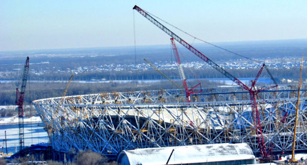 Строительство стадиона "Волгоград-Арена". Фото Вячеслава Ященко для "Кавказского узла"