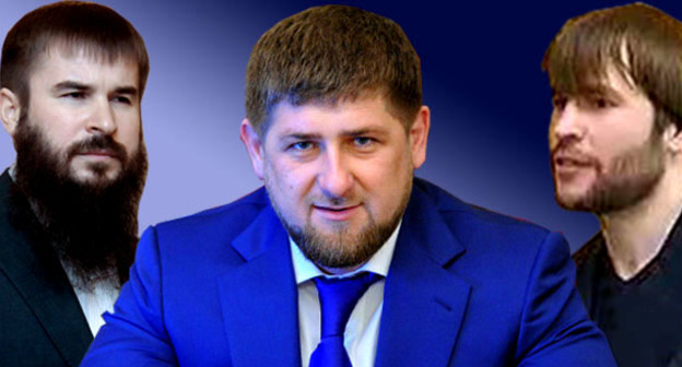 Иса Ямадаев, Рамзан Кадыров и Бадруди Ямадаев (слева направо). Коллаж "Кавказского узла" Фото:  Руслан Кривобок http://www.infox.ru, Пресс-служба Главы и Правительства Чеченской Республики http://www.chechnya.gov.ru/, http://compromatwiki.org/