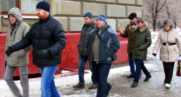 Участники "прогулки оппозиции" в Волгограде. 5 февраля 2017 года. Фото Вячеслава Ященко для "Кавказского узла".