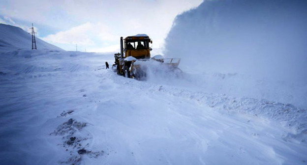 Снегопад. Фото: Департамент автомобильных дорог Грузии