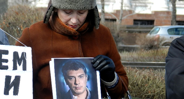 Митинг памяти Бориса Немцова. Волгоград, 26 февраля 2017 г. Фото Татьяны Филимоновой для "Кавказского узла"