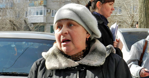 Жительница дома Надежда Григорьева. Волгоград, 2 марта 2017 г. Фото Татьяны Филимоновой для "Кавказского узла"